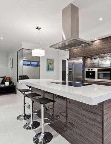 Stylish kitchen interior, demonstrating premium construction services.